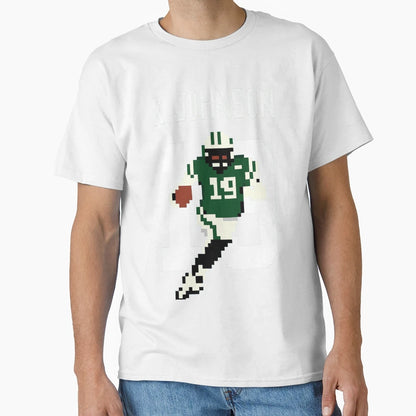 Keyshawn Johnson 19 Pixel Art New York T-Shirt - Graphic Print for Adults - T-Shirt, Sweatshirt, Hoodie