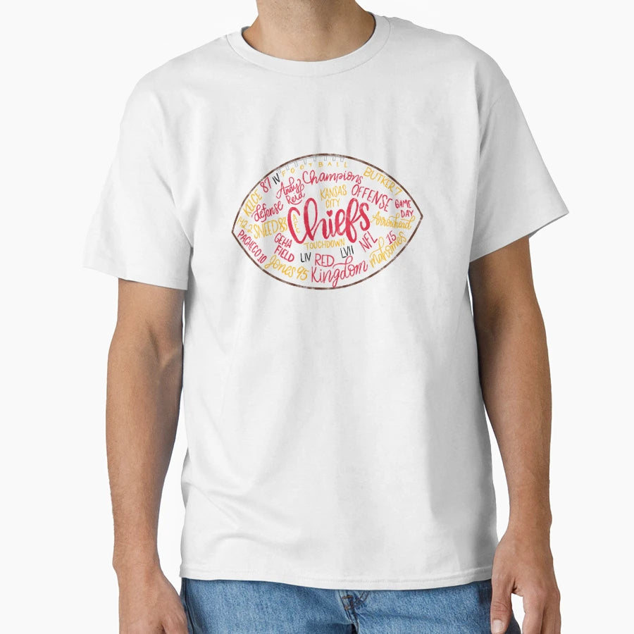 Chiefs Word Art T-Shirt - Streetwear Style for Adults - T-Shirt, Sweatshirt, Hoodie