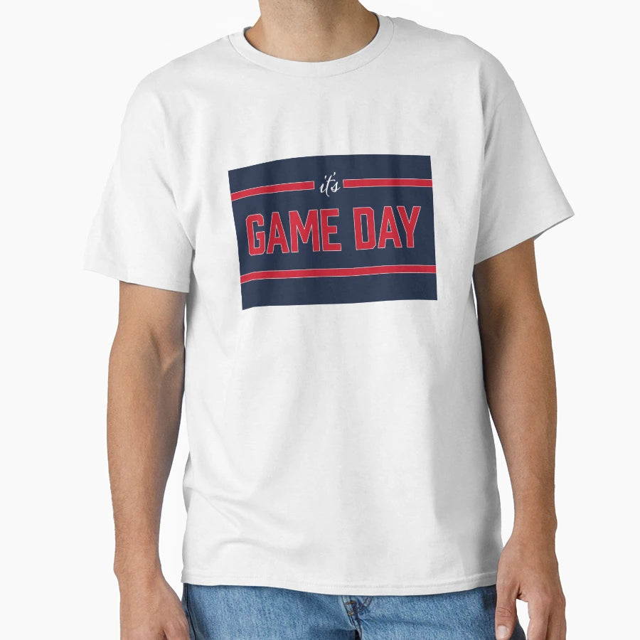 Its Game Day Navy Red T-Shirt - Custom Art Print Unisex - T-Shirt, Sweatshirt, Hoodie