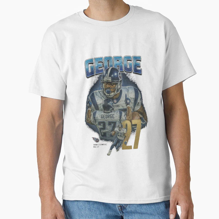 Eddie George Tennessee Football T-Shirt - Minimalist Print Men Women - T-Shirt, Sweatshirt, Hoodie