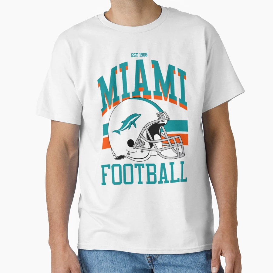 Football Miami Dolphins T-Shirt - Novelty Apparel for Adults - T-Shirt, Sweatshirt, Hoodie