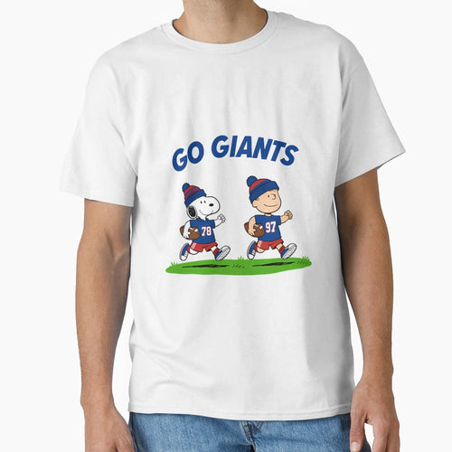 Go Giants Snoopy And Charlie Brown T-Shirt - Casual Everyday Wear Unisex - T-Shirt, Sweatshirt, Hoodie
