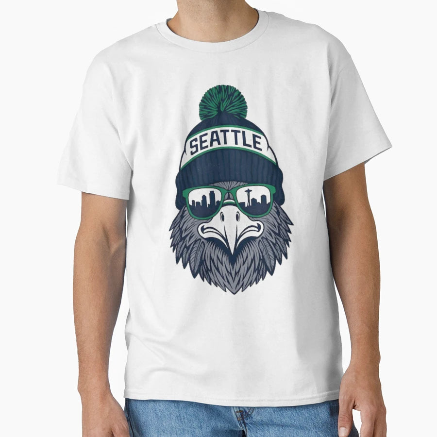 Seattle Football Mascot Seahawks T-Shirt - Casual Everyday Wear Unisex - T-Shirt, Sweatshirt, Hoodie