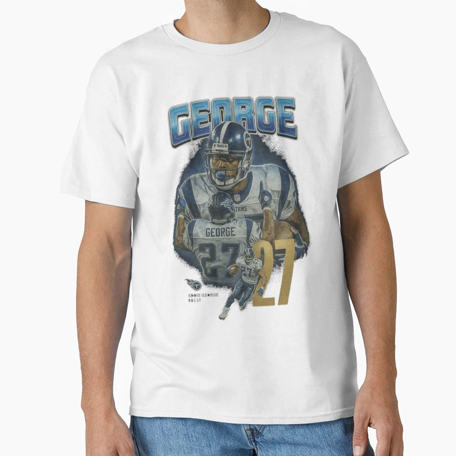 Eddie George Football Player T-Shirt - Aesthetic Graphic for Adults - T-Shirt, Sweatshirt, Hoodie