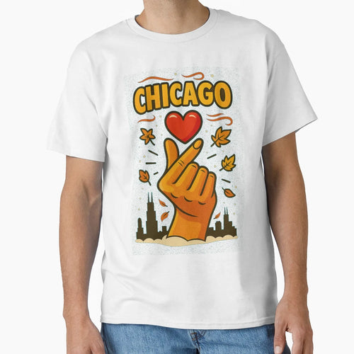 Love Chicago Urban Pop Art Fall Vibes T-Shirt - Minimalist Print Men Women - T-Shirt, Sweatshirt, Hoodie