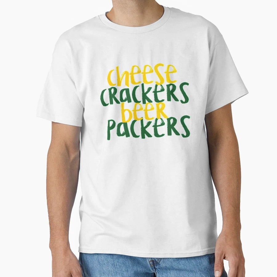 Cheese Crackers Beer Packers T-Shirt - Unique Graphic Unisex - T-Shirt, Sweatshirt, Hoodie