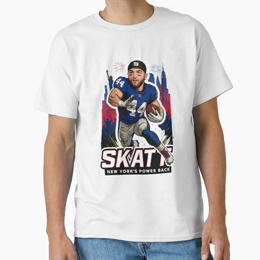 Cam Skattebo New York Giants Running T-Shirt - Unique Graphic for Adults - T-Shirt, Sweatshirt, Hoodie