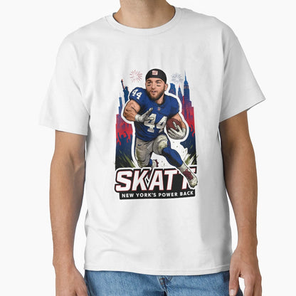 Cam Skattebo New York Giants Running T-Shirt - Unique Graphic for Adults - T-Shirt, Sweatshirt, Hoodie