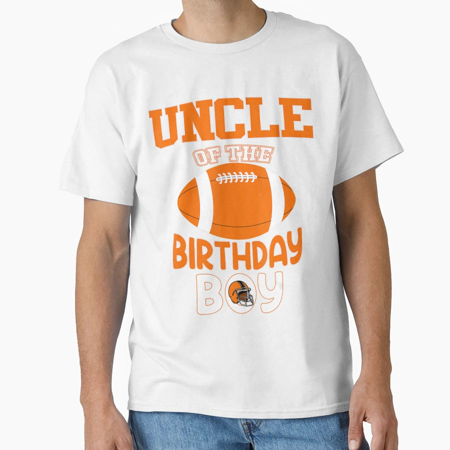Uncle Birthday American Football Party T-Shirt - Trendy Graphic Unisex - T-Shirt, Sweatshirt, Hoodie