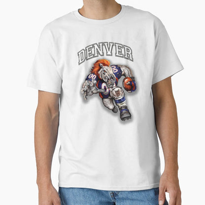 Denver Football Detroit Football T-Shirt - Casual Everyday Wear for Adults - T-Shirt, Sweatshirt, Hoodie