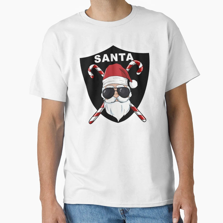 Santa Candy Cane Funny T-Shirt - Aesthetic Graphic for Adults - T-Shirt, Sweatshirt, Hoodie