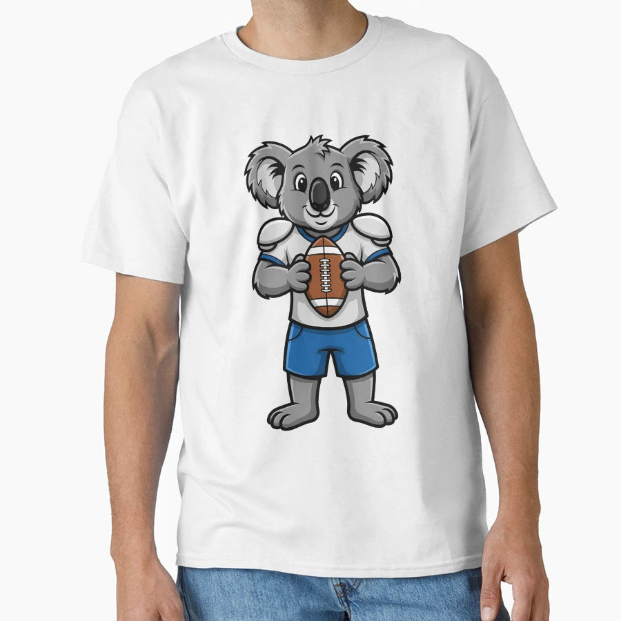 Koala Football Mascot Sports T-Shirt - Casual Everyday Wear Men Women - T-Shirt, Sweatshirt, Hoodie