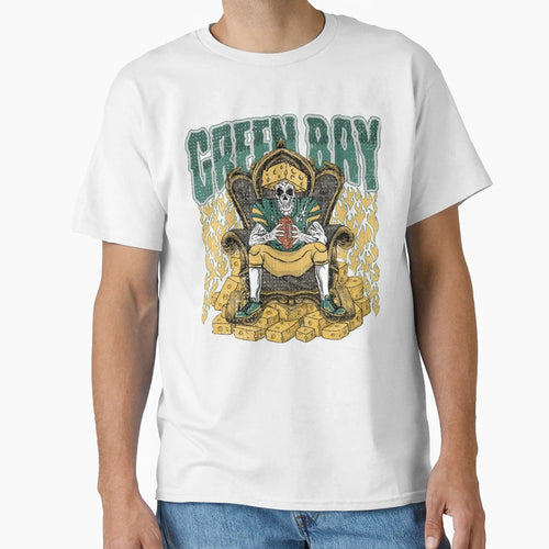 Green Bay Football Skull T-Shirt - Graphic Print Men Women - T-Shirt, Sweatshirt, Hoodie
