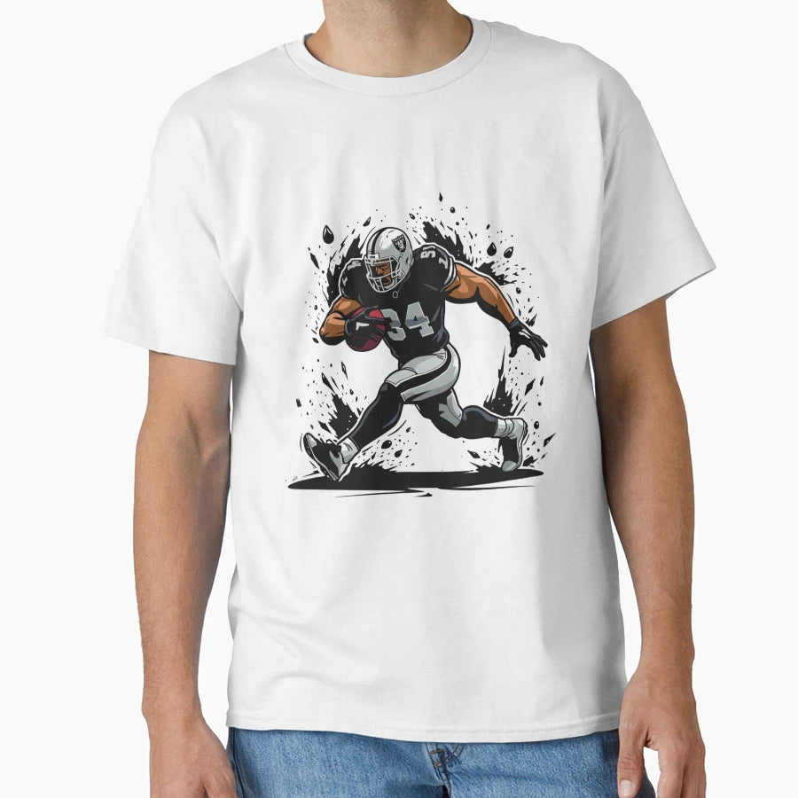 Aggressive Football Player Splash Art T-Shirt - Streetwear Style Men Women - T-Shirt, Sweatshirt, Hoodie