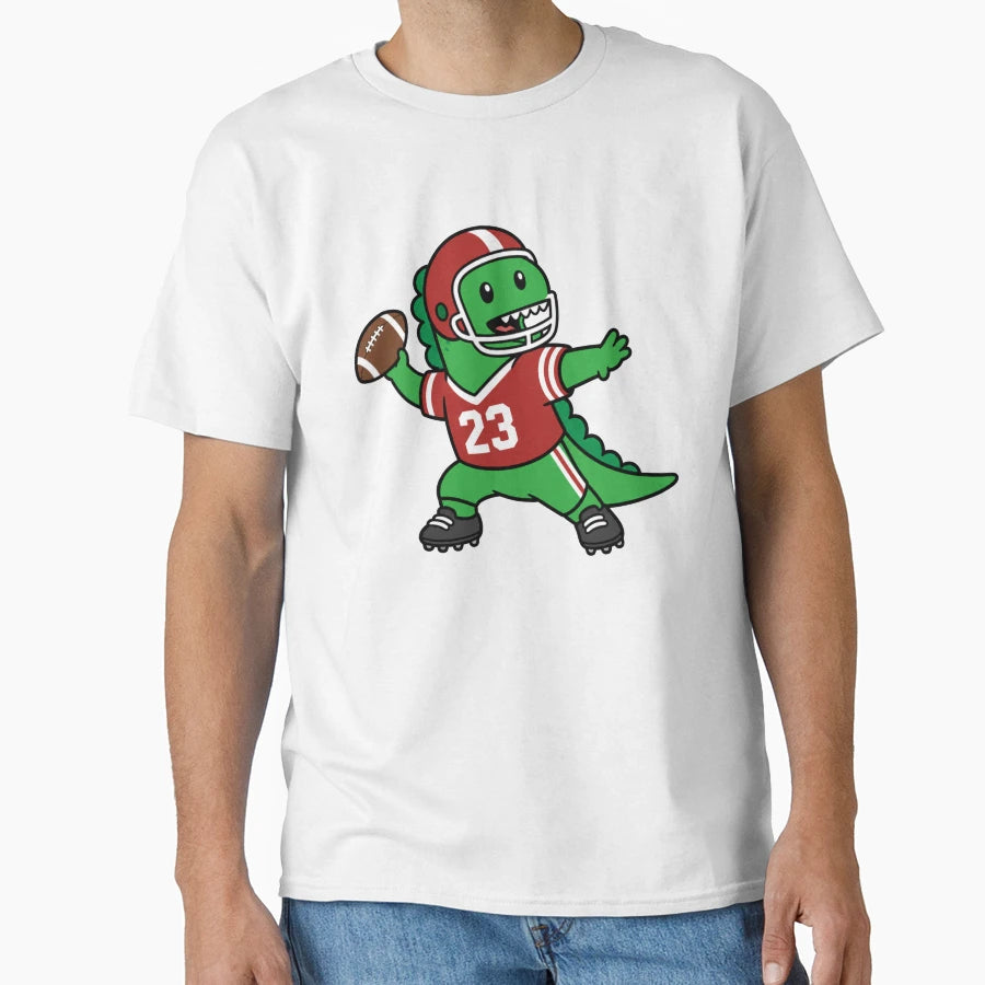 Dinosaur Football Player American T-Shirt - Novelty Apparel Men Women - T-Shirt, Sweatshirt, Hoodie