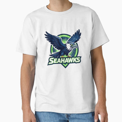 Seattle Seahawks Football Decal T-Shirt - Custom Art Print Unisex - T-Shirt, Sweatshirt, Hoodie