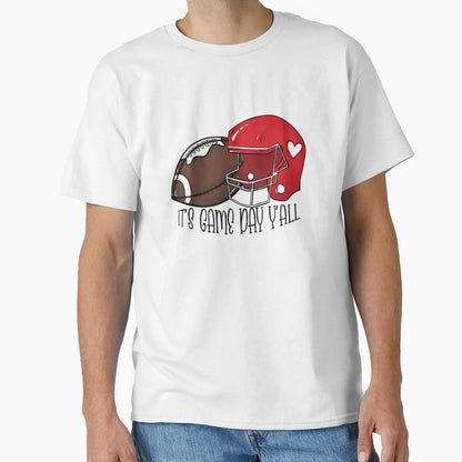 Football Its Game Day Yall T-Shirt - Minimalist Print for Adults - T-Shirt, Sweatshirt, Hoodie