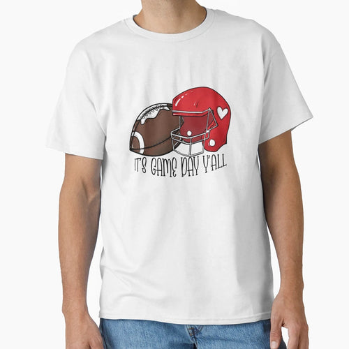 Football Its Game Day Yall T-Shirt - Minimalist Print for Adults - T-Shirt, Sweatshirt, Hoodie