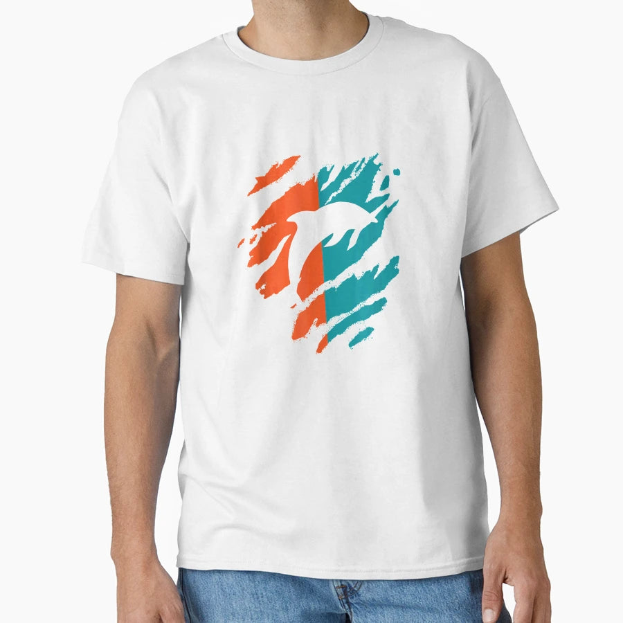 Mens Miami Dolphin Florida Fans T-Shirt - Custom Art Print Men Women - T-Shirt, Sweatshirt, Hoodie