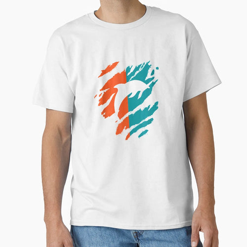 Mens Miami Dolphin Florida Fans T-Shirt - Custom Art Print Men Women - T-Shirt, Sweatshirt, Hoodie