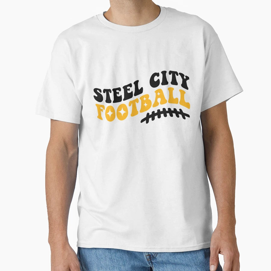 Steel City Football T-Shirt - Custom Art Print for Adults - T-Shirt, Sweatshirt, Hoodie