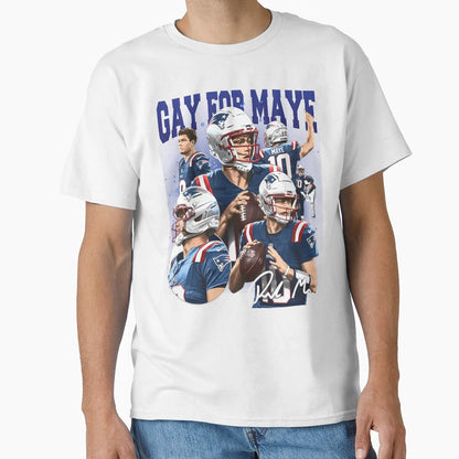 Gay Maye New England Football T-Shirt - Minimalist Print for Adults - T-Shirt, Sweatshirt, Hoodie
