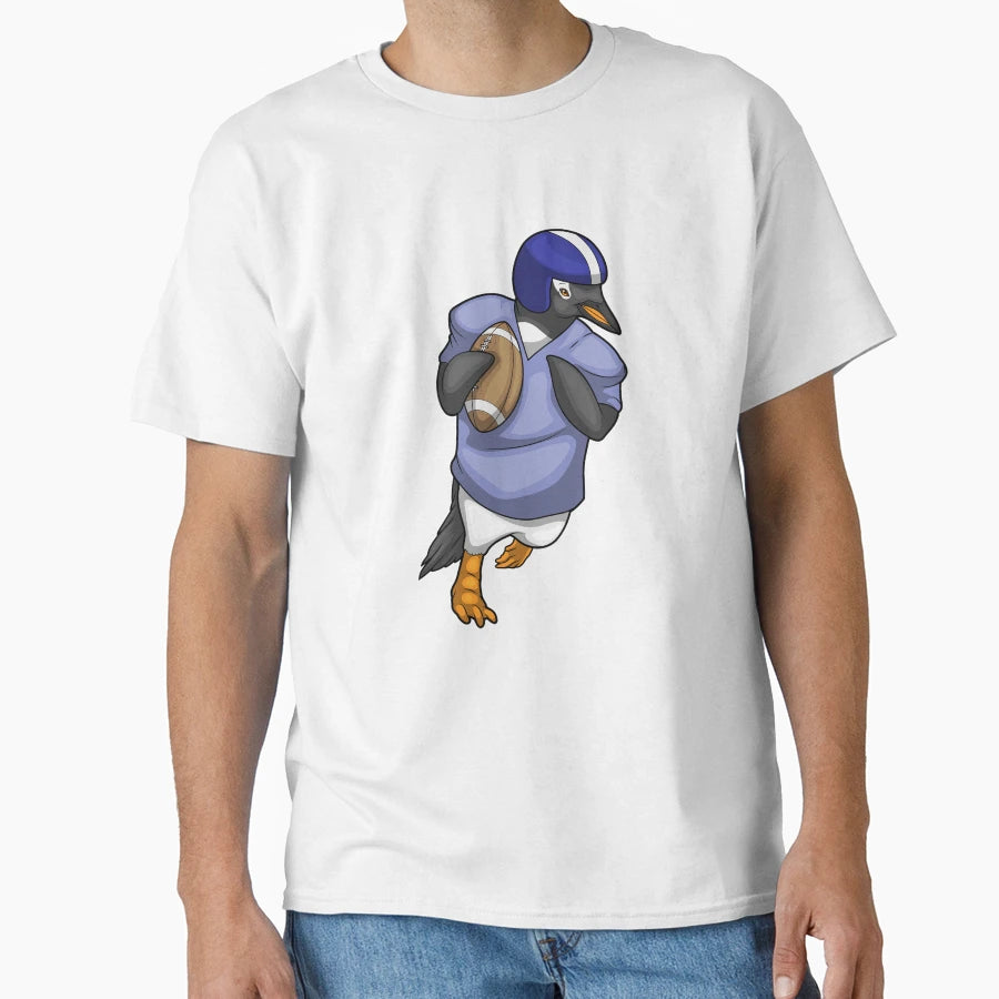 Penguin Football Sports T-Shirt - Novelty Apparel for Adults - T-Shirt, Sweatshirt, Hoodie