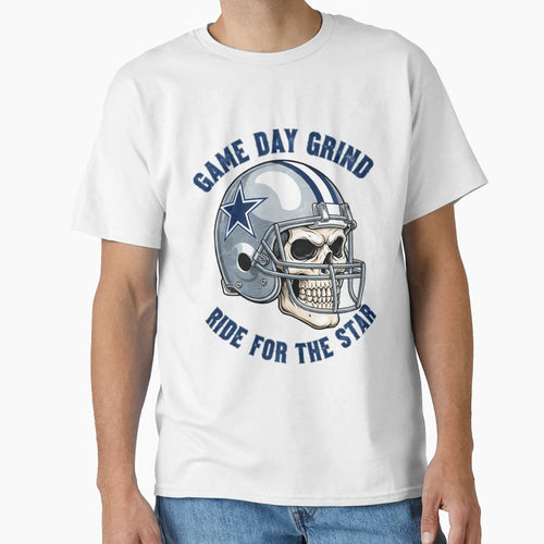 Dallas Cowboys Game Day Grind Ride Star T-Shirt - Custom Art Print Unisex - T-Shirt, Sweatshirt, Hoodie