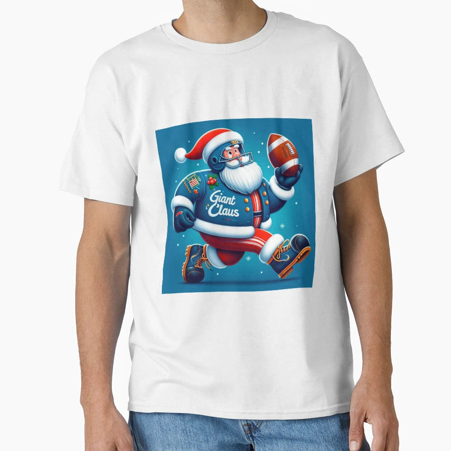 New York Giants Santa Claus T-Shirt - Graphic Print Unisex - T-Shirt, Sweatshirt, Hoodie