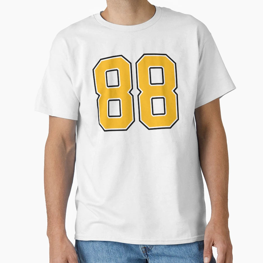 Yellow Number 88 Lucky Sports Jersey T-Shirt - Trendy Graphic for Adults - T-Shirt, Sweatshirt, Hoodie