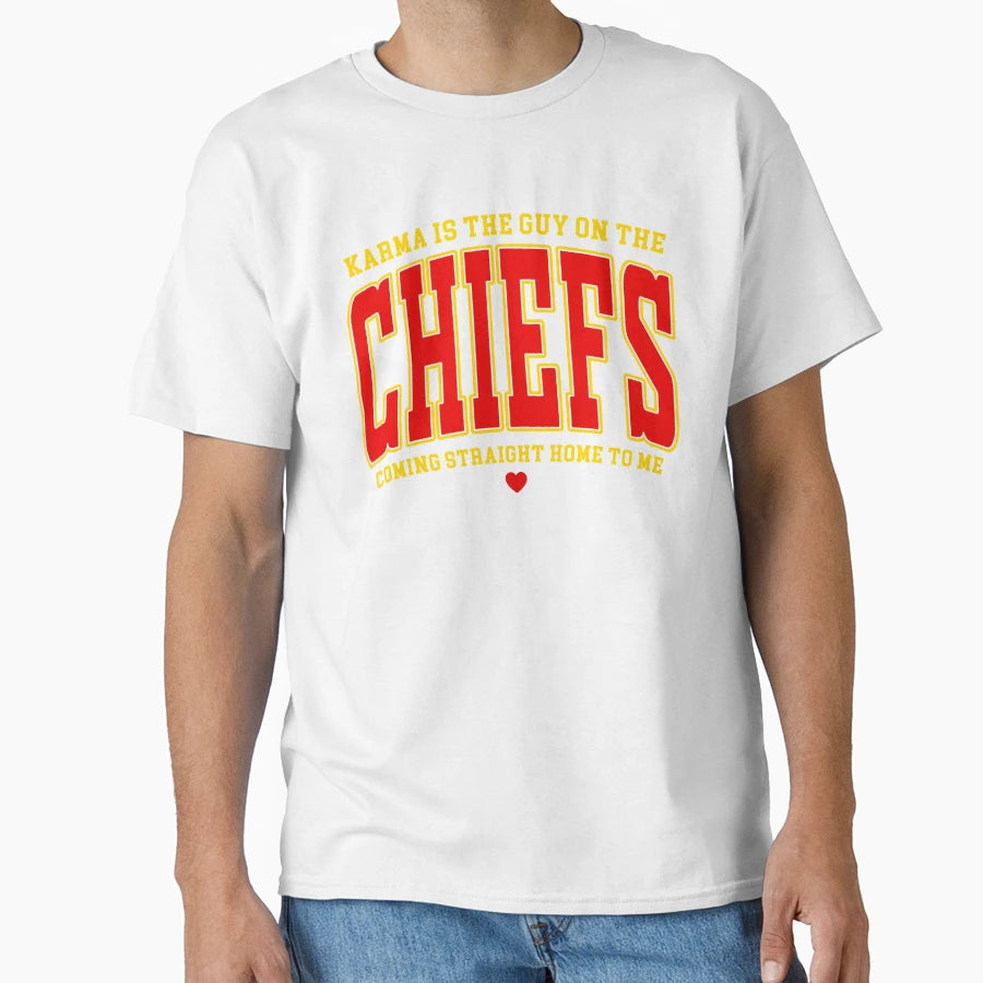 Karma Is Guy Chiefs Chiefs Era Go Sweatshirt - Minimalist Print for Adults - T-Shirt, Sweatshirt, Hoodie