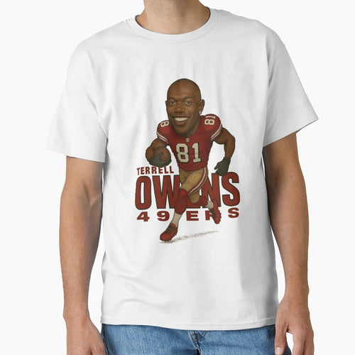 Terrell Owens 49Ers 81 Caricature Art T-Shirt - Streetwear Style for Adults - T-Shirt, Sweatshirt, Hoodie