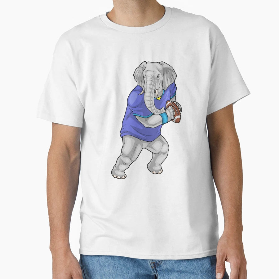 Elephant American Football T-Shirt - Trendy Graphic Unisex - T-Shirt, Sweatshirt, Hoodie