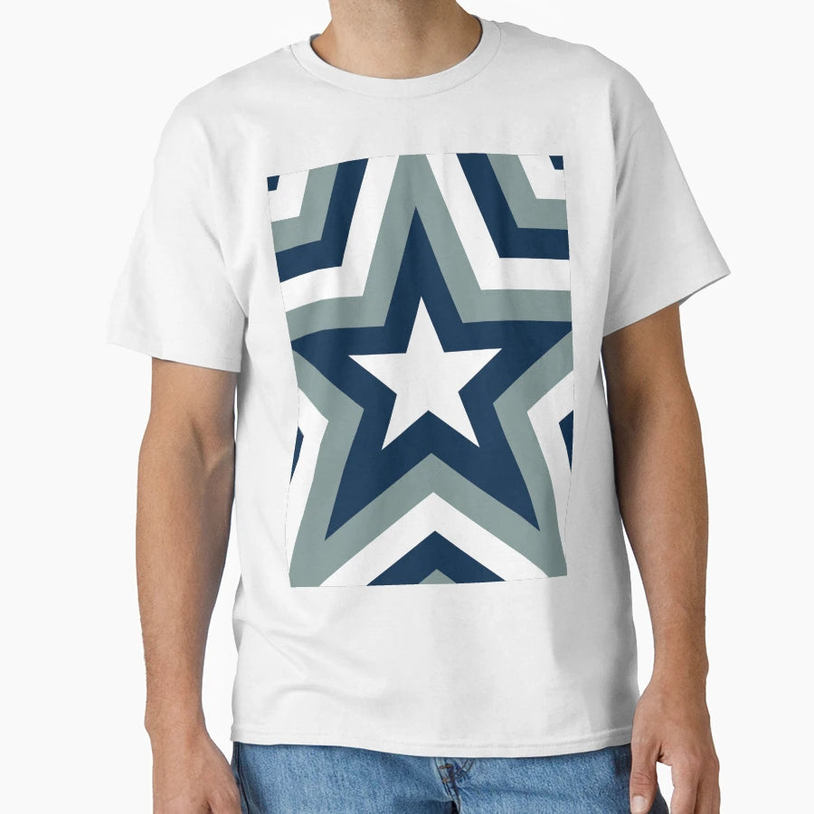 Cowboys Geometric Minimal T-Shirt - Casual Everyday Wear for Adults - T-Shirt, Sweatshirt, Hoodie