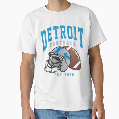 Football Detroit Lions T-Shirt - Custom Art Print Unisex - T-Shirt, Sweatshirt, Hoodie