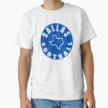Dallas Football State Circle T-Shirt - Casual Everyday Wear for Adults - T-Shirt, Sweatshirt, Hoodie