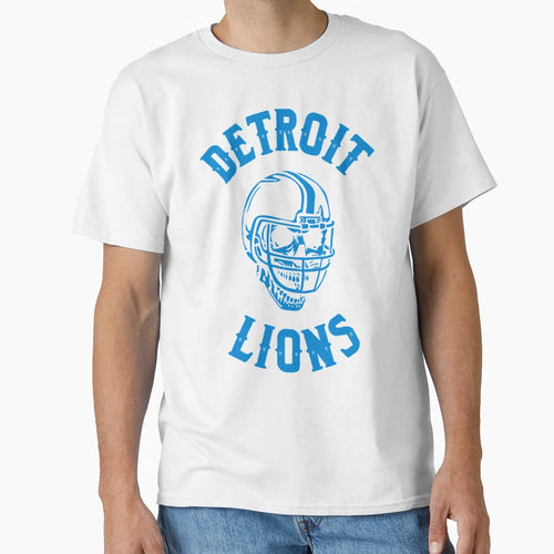 Detroit Lions Skull Football Grit T-Shirt - Novelty Apparel Men Women - T-Shirt, Sweatshirt, Hoodie