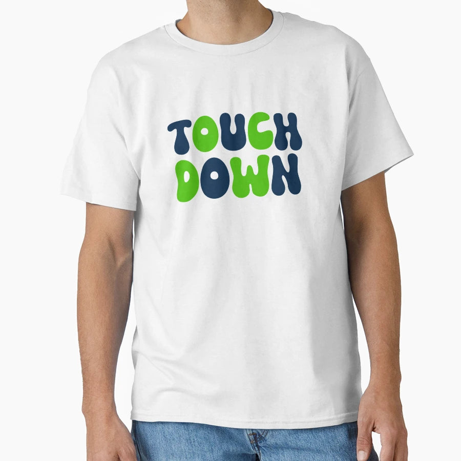 Touch Down Touchdown Lime Green And Navy T-Shirt - Unique Graphic Unisex - T-Shirt, Sweatshirt, Hoodie