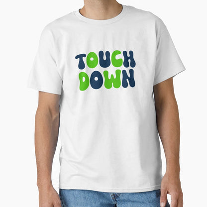 Touch Down Touchdown Lime Green And Navy T-Shirt - Unique Graphic Unisex - T-Shirt, Sweatshirt, Hoodie