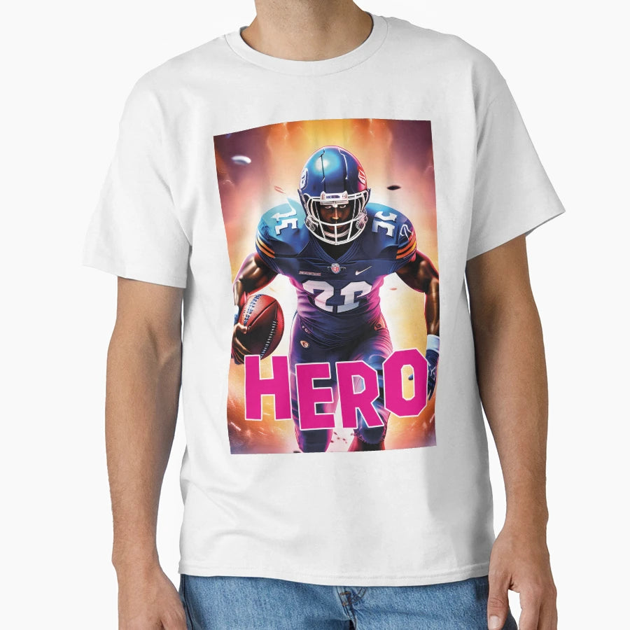 American Football Action Dynamic Player T-Shirt - Trendy Graphic Unisex - T-Shirt, Sweatshirt, Hoodie