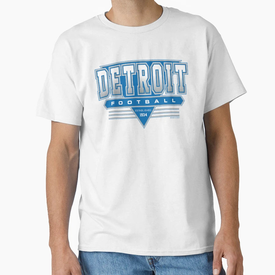 Detroit Football Lions Inspired 90S T-Shirt - Minimalist Print for Adults - T-Shirt, Sweatshirt, Hoodie