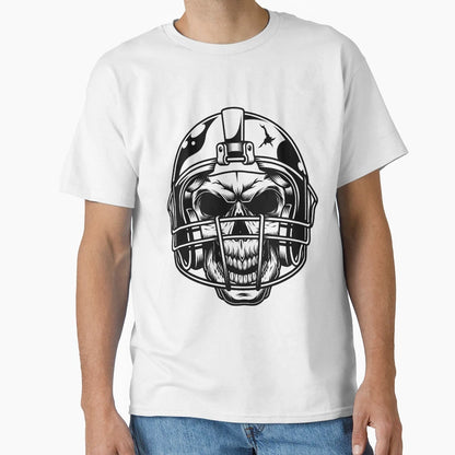 American Football Helmet Skull T-Shirt - Graphic Print for Adults - T-Shirt, Sweatshirt, Hoodie