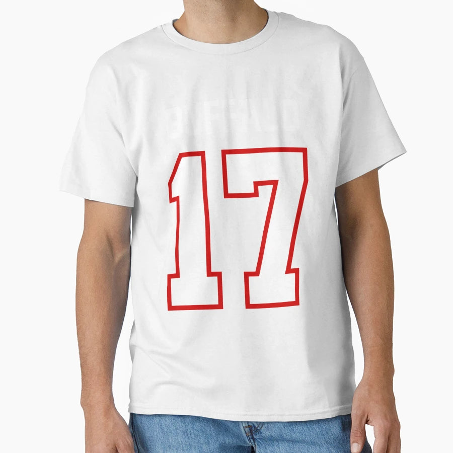 Buffalo Bills 17 T-Shirt - Minimalist Print Men Women - T-Shirt, Sweatshirt, Hoodie