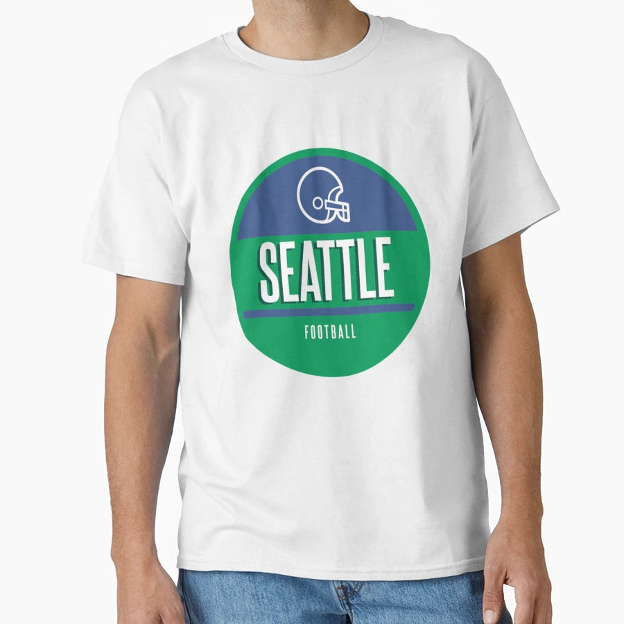 Seattle Football T-Shirt - Custom Art Print Unisex - T-Shirt, Sweatshirt, Hoodie