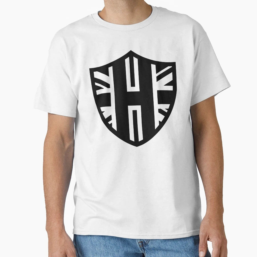 Henley Crest Simple Black T-Shirt - Graphic Print Men Women - T-Shirt, Sweatshirt, Hoodie