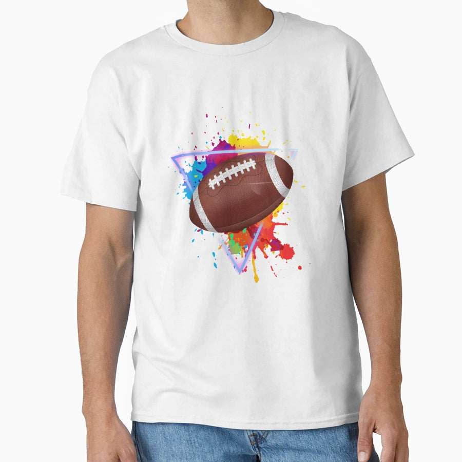 American Football Color Splash T-Shirt - Fun Novelty Design for Adults - T-Shirt, Sweatshirt, Hoodie