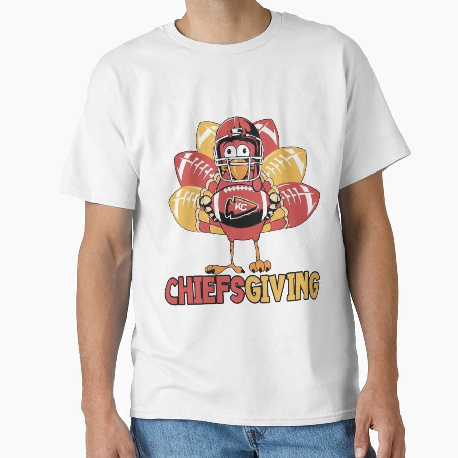 Chiefs Football Thanksgiving Turkey T-Shirt - Streetwear Style Unisex - T-Shirt, Sweatshirt, Hoodie