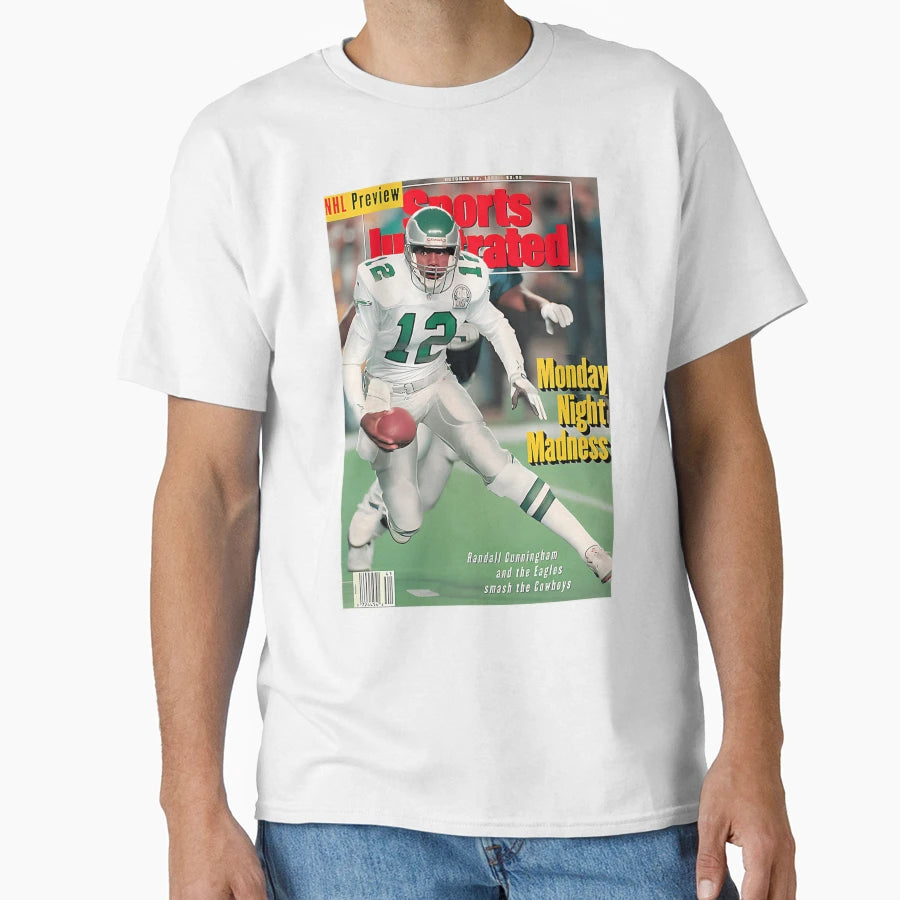 Randall Cunningham Sports Illustrated T-Shirt - Streetwear Style for Adults - T-Shirt, Sweatshirt, Hoodie