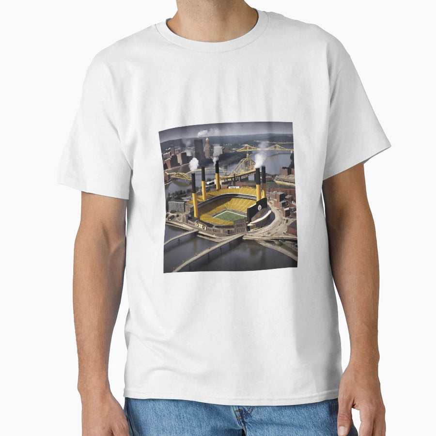 Pittsburgh Steelers Stadium Digital Art T-Shirt - Trendy Graphic Men Women - T-Shirt, Sweatshirt, Hoodie