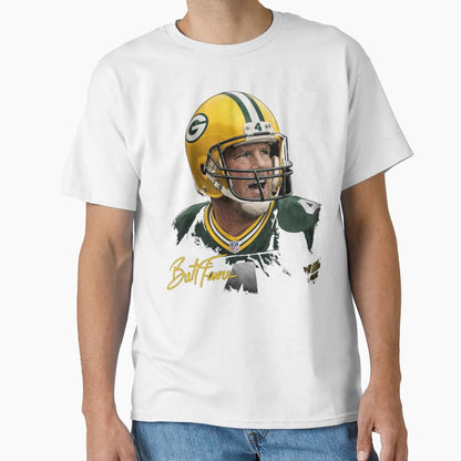 Brett Favre Packers Qb Icon Helmet T-Shirt - Casual Everyday Wear Unisex - T-Shirt, Sweatshirt, Hoodie